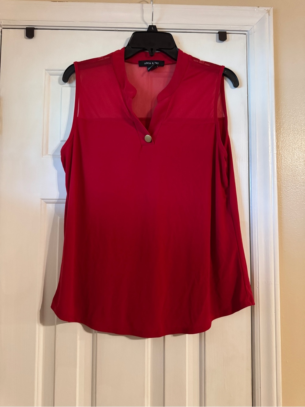 Apt. 9 Red Split-Neck Sleeveless Camisole